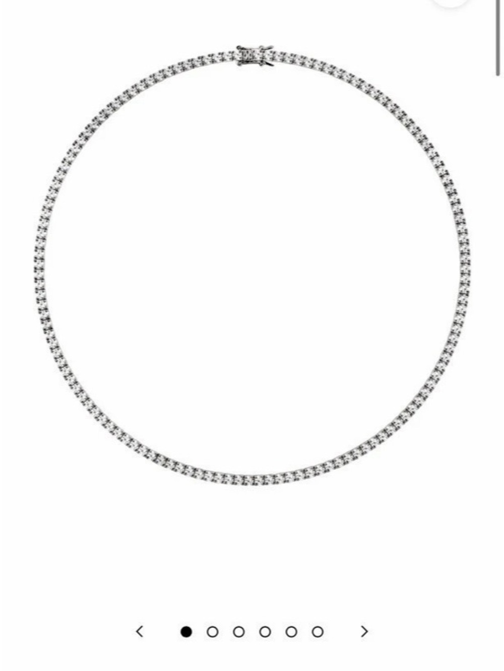 Dorsey Kate Rivière Necklace in 3mm Lab White Sapphire Silver Lab White Sapphire